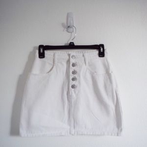 Brandy Melville White Denim Skirt